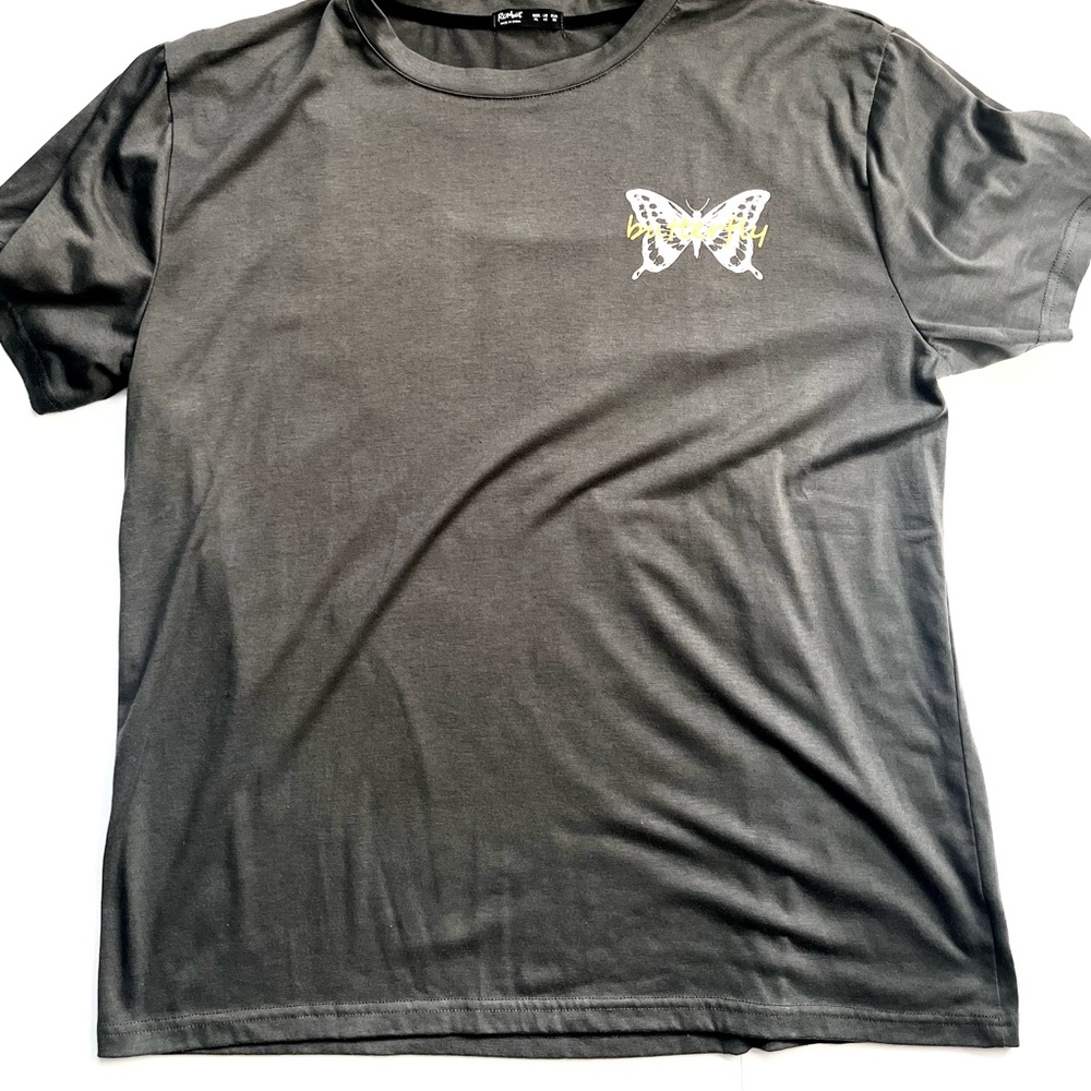 Light grey butterfly tee